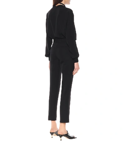 Shop Givenchy Mid-rise Slim Wool Pants In Black