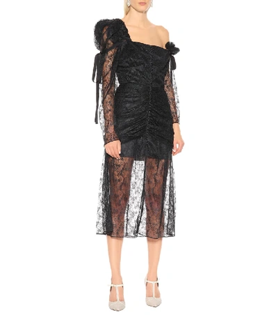 Shop Magda Butrym Haman Lace Dress In Black