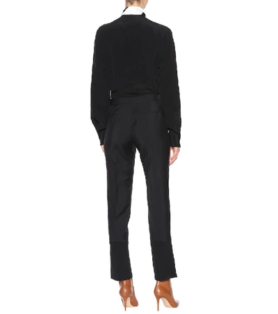 Shop Givenchy Mohair And Wool Cropped Pants In Black