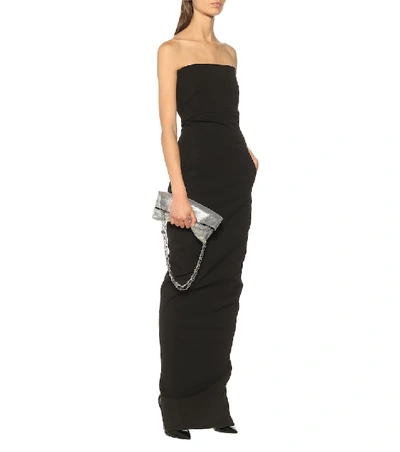 Shop Rick Owens Bustier Cotton-blend Gown In Black