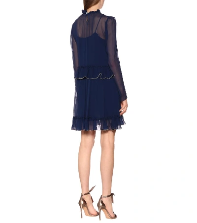 Shop See By Chloé Silk Dress In Blue