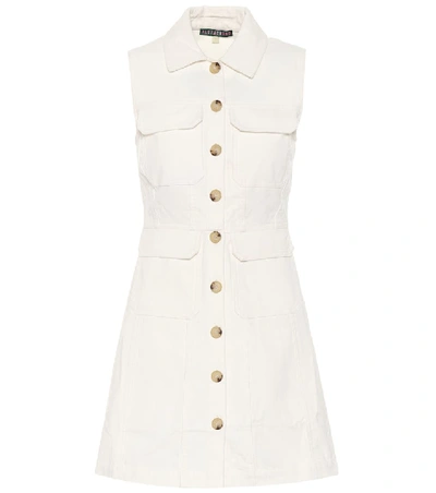 Shop Alexa Chung Corduroy Minidress In White