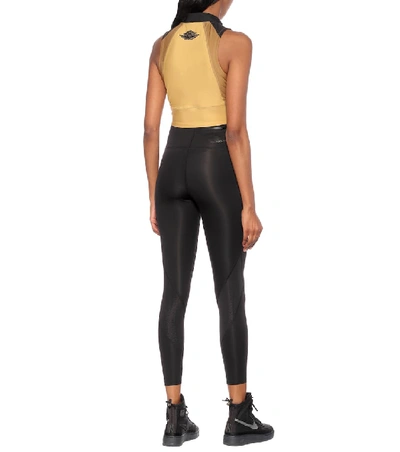 Shop Nike Jordan Body Con Crop Top In Beige