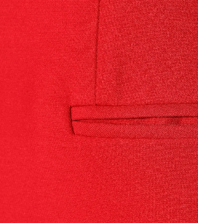 Shop Valentino Cady Wool And Silk Blazer In Red