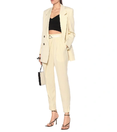 Shop Proenza Schouler High-rise Slim Twill Pants In Neutrals