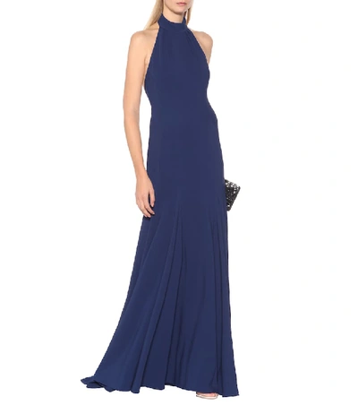 弹力真丝长礼服