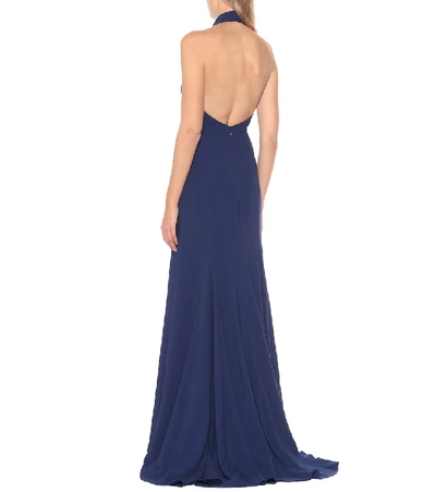 弹力真丝长礼服