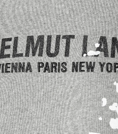 Shop Helmut Lang Slim Painter Cotton Hoodie In Grey