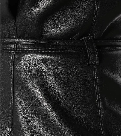 Shop Nanushka Ida Faux-leather Minidress In Black