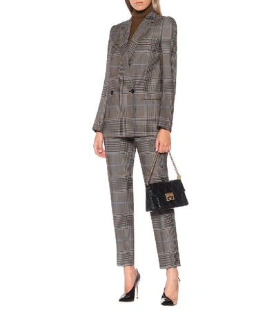 Shop Givenchy Checked Blazer In Brown