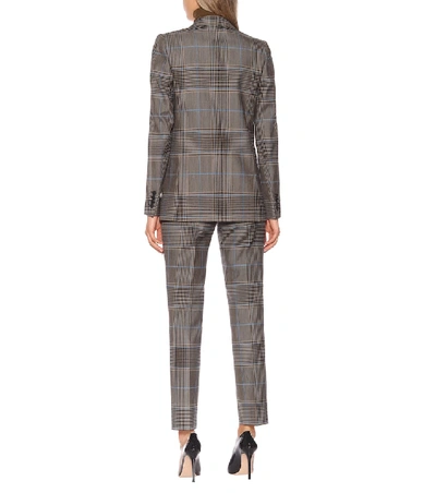 Shop Givenchy Checked Blazer In Brown