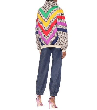 Shop Gucci Gg Supreme Cotton-blend Jacket In Multicoloured