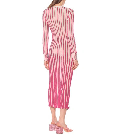 Shop Jacquemus La Robe Jacques Cotton-blend Dress In Pink