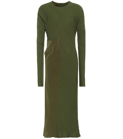 Shop Haider Ackermann Long-sleeved Midi Dress In Green