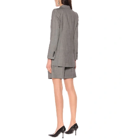 Shop Max Mara Antiope Wool Blazer In Grey