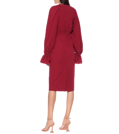 Shop Roksanda Vaniria Crêpe Midi Dress In Red