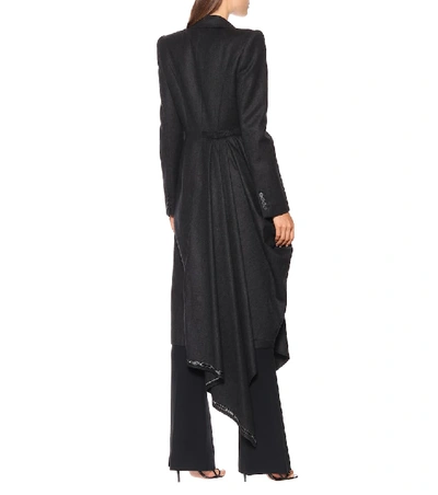 Shop Alexander Mcqueen Wool Flannel Blazer Dress In Grey
