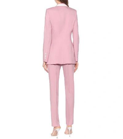 Shop Dolce & Gabbana Stretch Wool And Silk Blazer In Pink