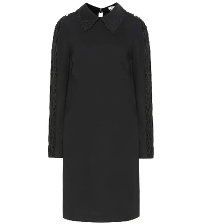Shop Fendi Stretch-cady Dress In Black