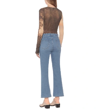 Shop J Brand Lillie High-rise Flared Jeans In Blue