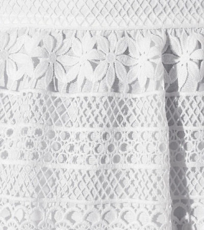 Shop Burberry Carwinley Lace Skirt In White