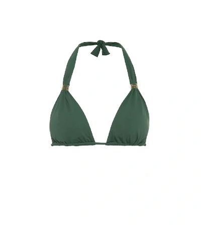 Shop Melissa Odabash Grenada Halter Bikini Top In Green