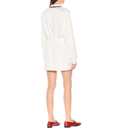 Shop Gucci Technical Jersey Dress In White