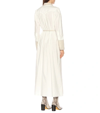 Shop Nanushka Yoon Cotton Shirt Dress In White