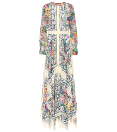 Shop Altuzarra Tamourine Printed Silk Maxi Dress In Multicoloured