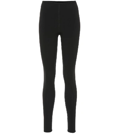 Shop Alaïa Wool-blend Skinny Pants In Black