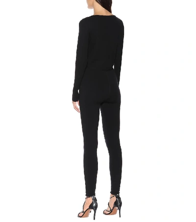 Shop Alaïa Wool-blend Skinny Pants In Black