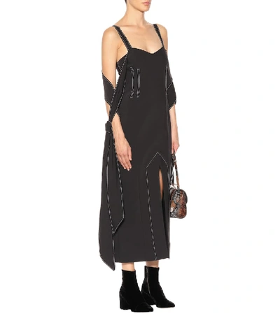 Shop Ellery Crêpe Off-the-shoulder Dress In Black