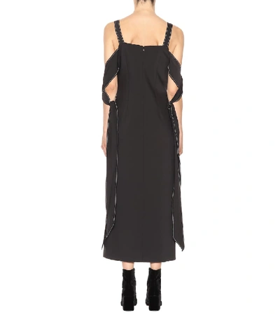 Shop Ellery Crêpe Off-the-shoulder Dress In Black