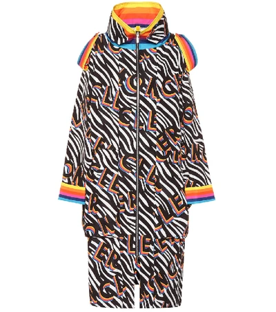 Shop Moncler Genius 0 Moncler Richard Quinn Ava Zebra-print Puffer Coat In Multicoloured