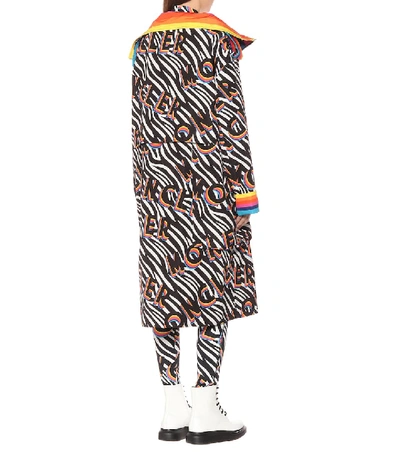Shop Moncler Genius 0 Moncler Richard Quinn Ava Zebra-print Puffer Coat In Multicoloured