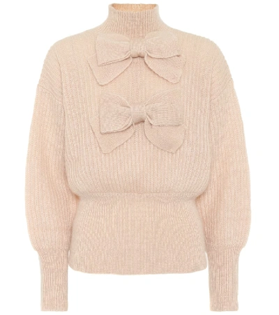 Shop Zimmermann Mohair-blend Sweater In Beige