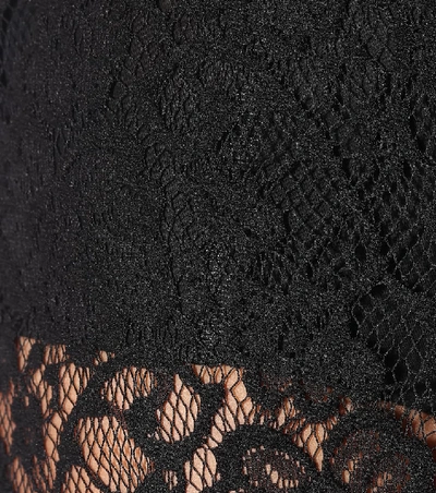 Shop Dolce & Gabbana Lace Pencil Skirt In Black