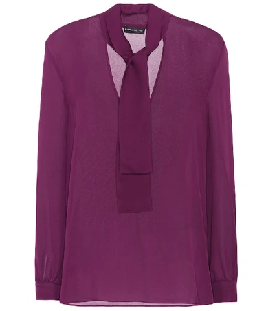 Shop Etro Silk Blouse In Purple