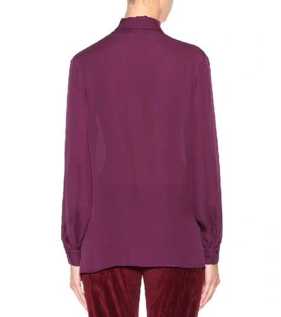 Shop Etro Silk Blouse In Purple
