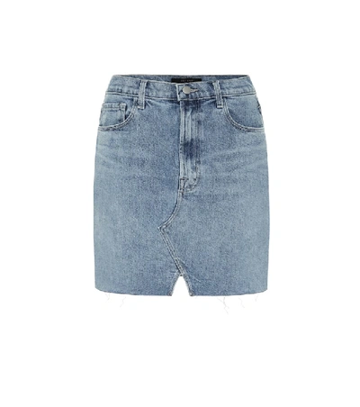 Shop J Brand Jules Denim Miniskirt In Blue