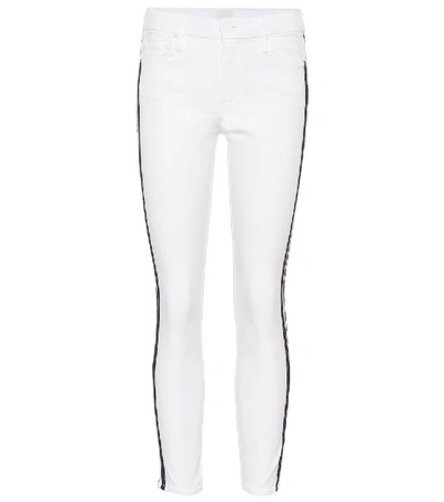 Shop Mother The Looker Ankle Skinny Jeans In White