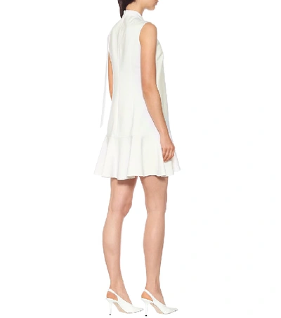 Shop Valentino Wool-blend Dress In White