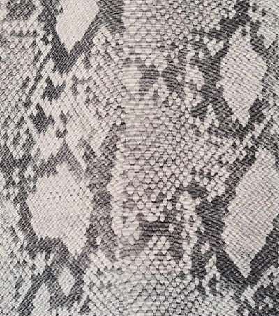 Shop Frame Snake-print Silk Camisole In Grey
