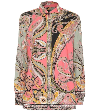 Shop Etro Paisley-printed Stretch-cotton Shirt In Multicoloured