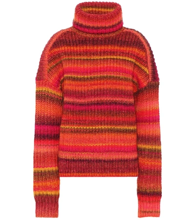 Shop Altuzarra Kelley Wool-blend Roll-neck Sweater In Red