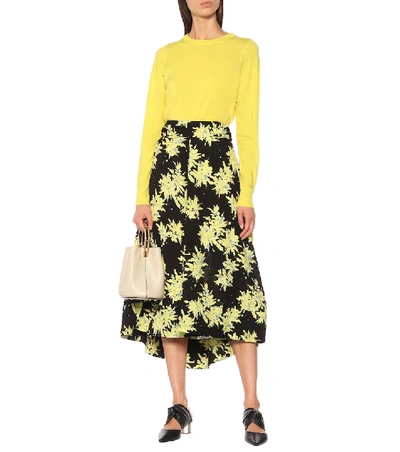 Shop Proenza Schouler Floral Cady Skirt In Black