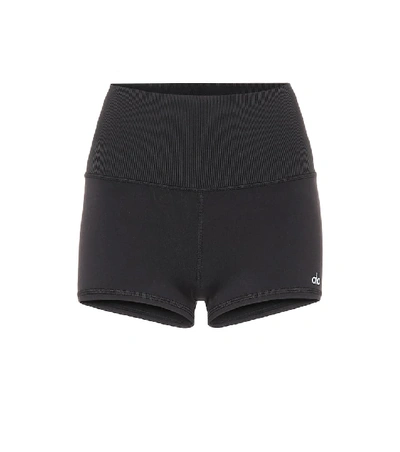 Shop Alo Yoga Airbrush Shorts In Black