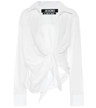 Shop Jacquemus La Chemise Bahia Shirt In White