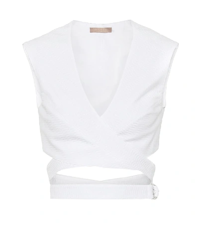 Shop Alaïa Cotton Top In White