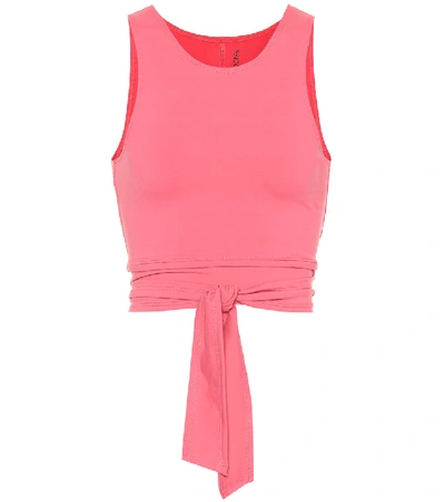 Shop Live The Process Block Cropped Tank Top In Pink